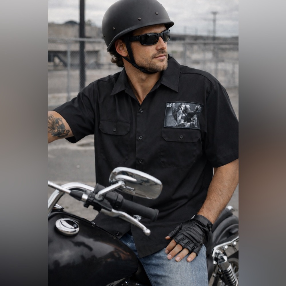 David Gonzales Ride OrDie Men’s Black Button-Up Shirt Size 3XL NWT